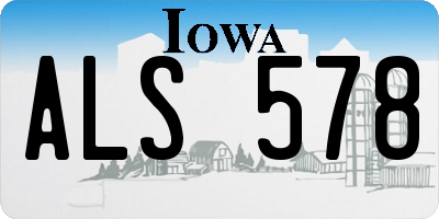 IA license plate ALS578