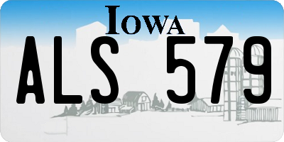 IA license plate ALS579