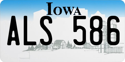 IA license plate ALS586
