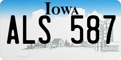 IA license plate ALS587