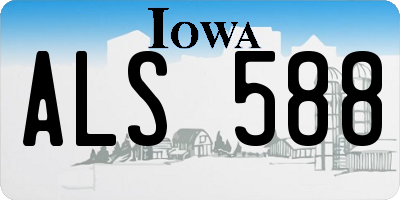 IA license plate ALS588