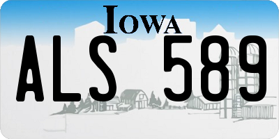IA license plate ALS589