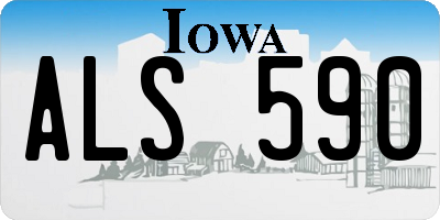 IA license plate ALS590