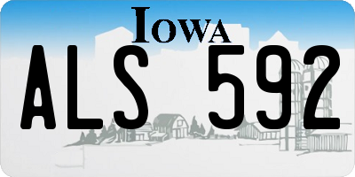 IA license plate ALS592