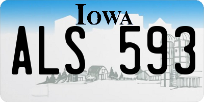 IA license plate ALS593