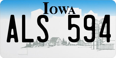 IA license plate ALS594