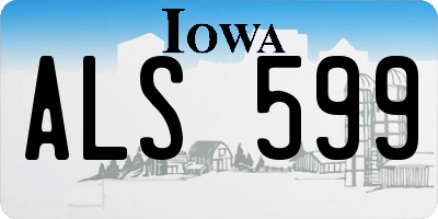 IA license plate ALS599