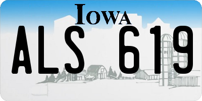 IA license plate ALS619