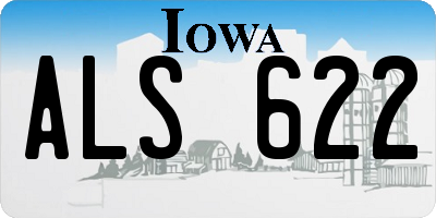 IA license plate ALS622