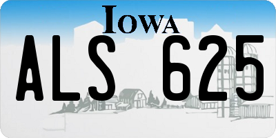 IA license plate ALS625