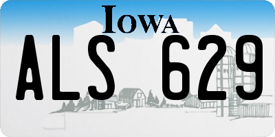 IA license plate ALS629