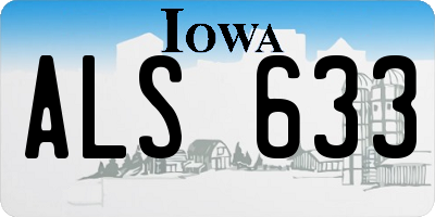 IA license plate ALS633