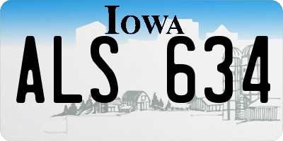 IA license plate ALS634