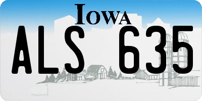 IA license plate ALS635