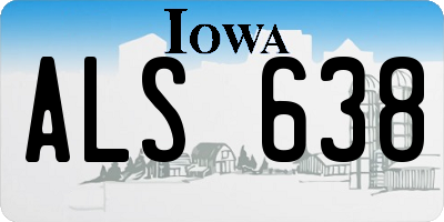 IA license plate ALS638