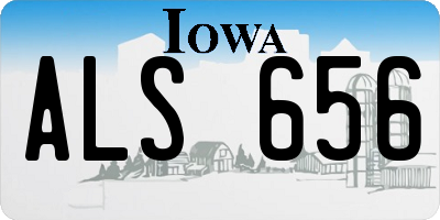 IA license plate ALS656