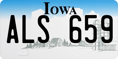 IA license plate ALS659