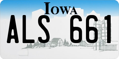 IA license plate ALS661