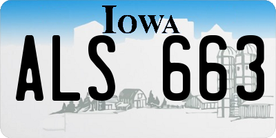 IA license plate ALS663