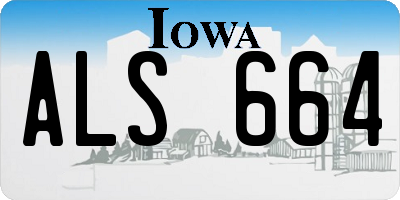 IA license plate ALS664