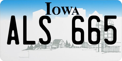 IA license plate ALS665