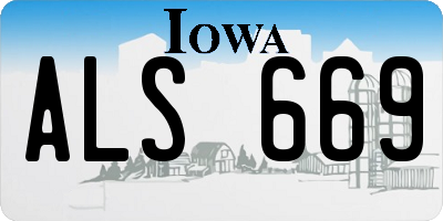 IA license plate ALS669