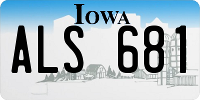 IA license plate ALS681