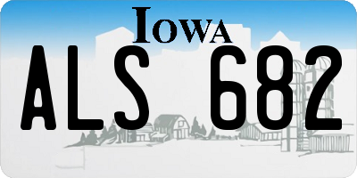 IA license plate ALS682