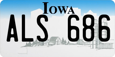 IA license plate ALS686