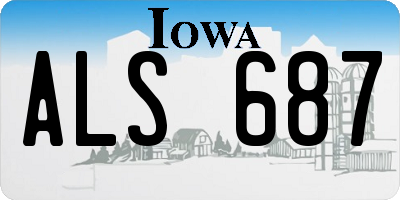 IA license plate ALS687