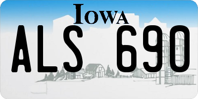 IA license plate ALS690