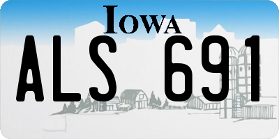 IA license plate ALS691