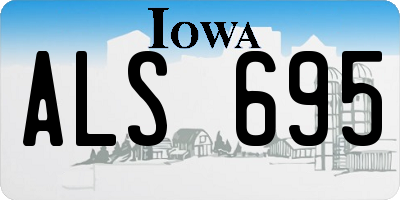IA license plate ALS695