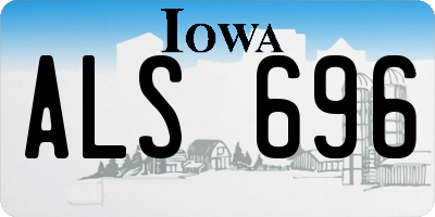 IA license plate ALS696