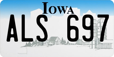 IA license plate ALS697