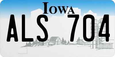 IA license plate ALS704