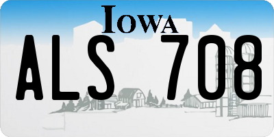 IA license plate ALS708