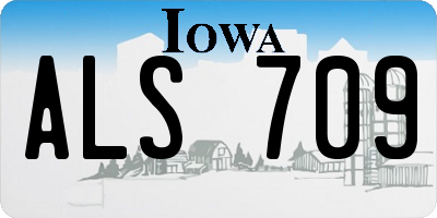 IA license plate ALS709