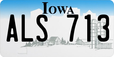 IA license plate ALS713