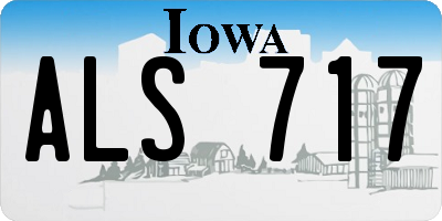IA license plate ALS717