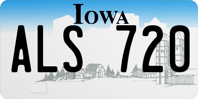 IA license plate ALS720