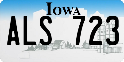 IA license plate ALS723