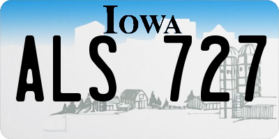 IA license plate ALS727