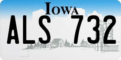 IA license plate ALS732