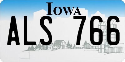 IA license plate ALS766