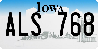 IA license plate ALS768
