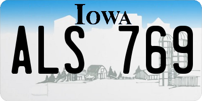 IA license plate ALS769