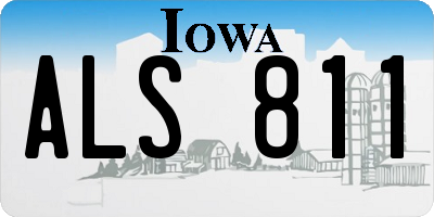 IA license plate ALS811