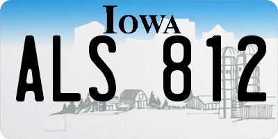 IA license plate ALS812