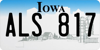 IA license plate ALS817